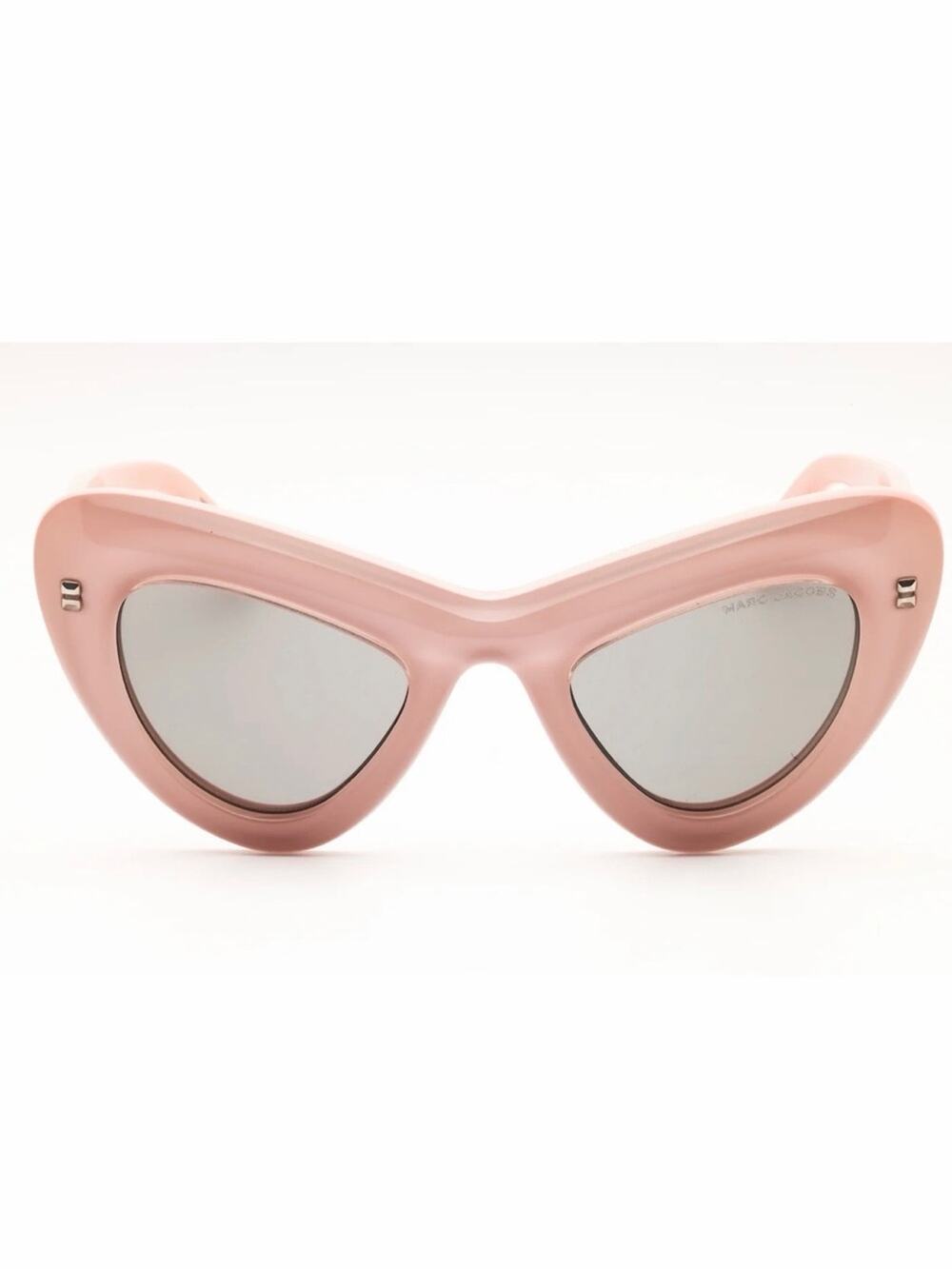 New Marc Jacobs MARC798/S 03DVIR Crystal Blush Pink Cat Eye Sunglasses Authentic